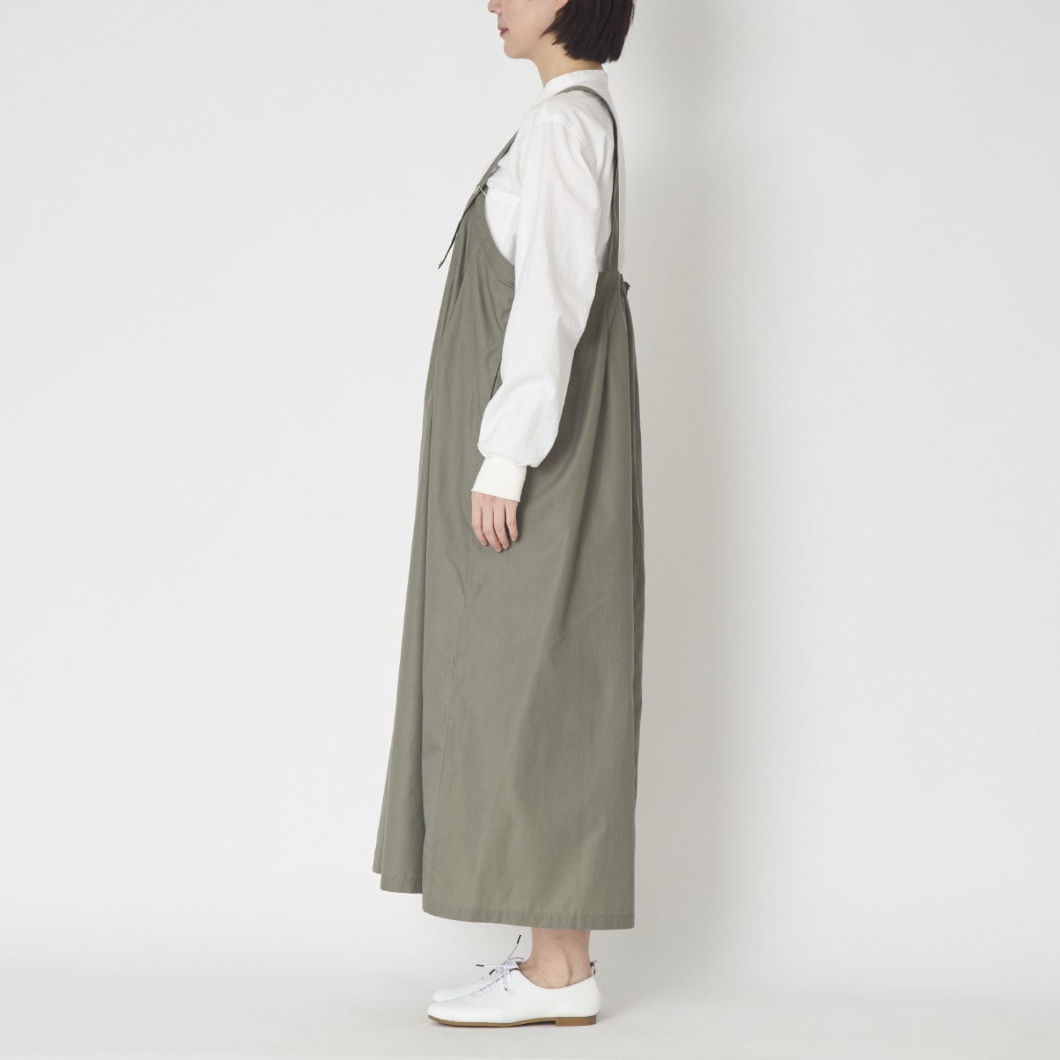 vent blanc/ブロードデザインジャンパースカ―ト